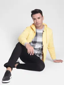 Crimsoune Club Hooded Long Sleeves Front-Open Sweatshirt