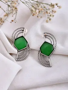 DASTOOR Silver-Plated Contemporary Studs Earrings