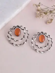 DASTOOR Silver-Plated Contemporary Studs Earrings