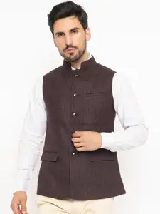 Spirit Mandarin Collar Checked Nehru Jackets