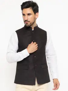 Spirit Mandarin Collar Checked Nehru Jackets
