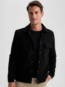 DeFacto Textured Spread Collar Cotton Tailored Jacket