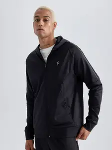 DeFacto Hooded Long Sleeves Front-Open Sweatshirt