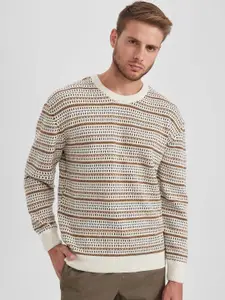 DeFacto Striped Ribbed Pullover Sweater