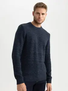 DeFacto Round Neck Ribbed Pullover Sweater