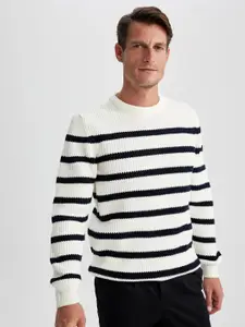DeFacto Striped Pullover Acrylic Sweater