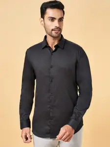 BYFORD by Pantaloons Men Black Slim Fit Opaque Party Shirt