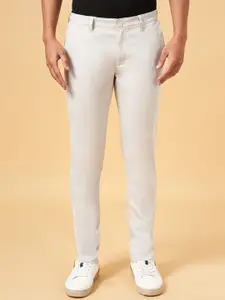 BYFORD by Pantaloons Men Slim Fit Low-Rise Plain Cotton Regular Trousers