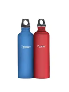 Prestige Red & Blue 2 Pieces Stainless Steel Leak Proof Water Bottles 1 L Each