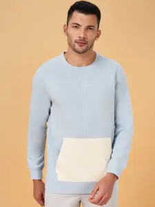 BYFORD by Pantaloons Men Blue Colourblocked Sweatshirt