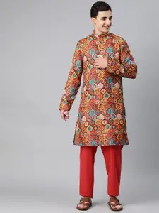 Luxrio Men Ethnic Motifs Printed Cotton Kurta