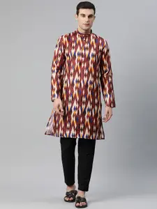 Luxrio Men Geometric Printed Cotton Kurta
