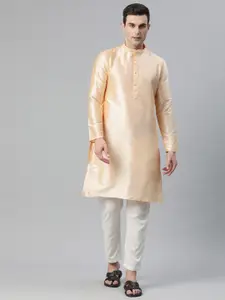 Luxrio Men Woven Design Straight Kurta