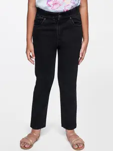 AND Girls Mid-Rise Pure Cotton Jeans