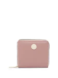 DressBerry Women Pink Zip Around Wallet