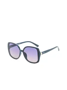 IRUS by IDEE Women Blue Lens & Blue Square Sunglasses with UV Protected Lens IRS1213C3SG