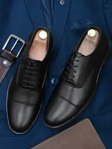 Hirels Men Black Oxford Formal Shoes