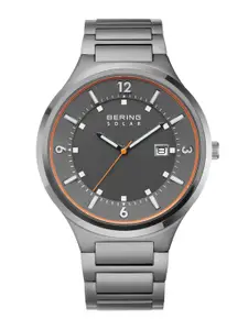 BERING Men Stainless Steel Bracelet Style Straps Analogue Solar Powered Watch 14442-777
