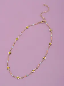 Carlton London Girls Gold-Plated Enamelled Necklace