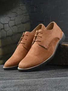 Hirels Men Tan Suede Derbys