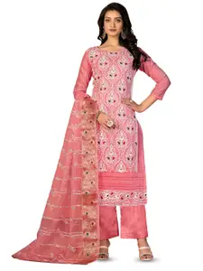 MANVAA Embroidered Unstitched Dress Material