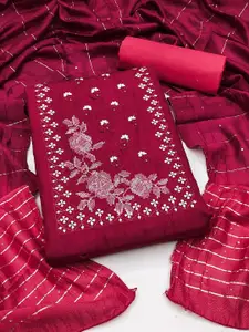 MANVAA Ethnic Motifs Embroidered Unstitched Dress Material