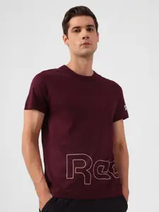 Reebok Training App Brand Logo Printed Slim-Fit Pure Cotton T-Shirt
