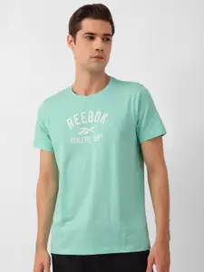 Reebok Slim-Fit Typography Printed T-Shirt