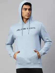 Alcis Men Typography Printed Hooded Sweatshirt