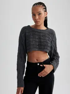 DeFacto Self-Design Cropped Pullover