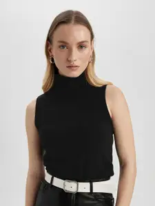 DeFacto High Neck Cotton Regular Top