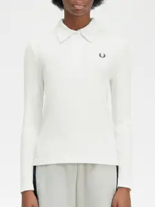 Fred Perry Striped Polo Collar Cotton Slim Fit T-shirt