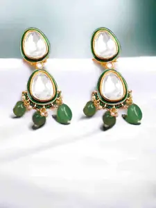 Mirana Gold Plated Cubic Zirconia Stone Studded Drop Earrings