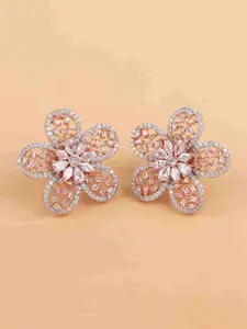 Mirana Rose Gold-Plated Flower Studs Earrings