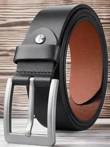 The Roadster Lifestyle Co. Men Black Leather Formal Belt