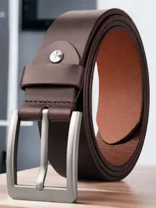 The Roadster Lifestyle Co. Men Brown Leather Formal Belt