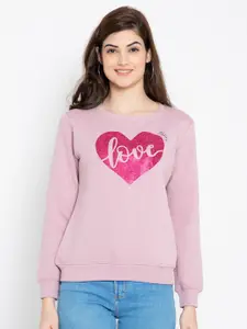 FLOSBERRY Printed Fleece Sweatshirt