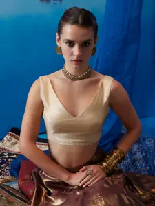 Soch V-Neck Sleeveless Saree Blouse