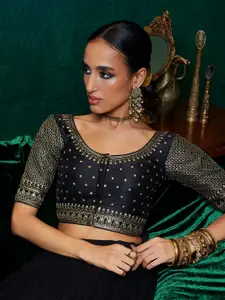 Soch Embroidered Saree Blouse