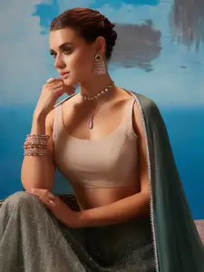 Soch Embellished Silk Saree Blouse