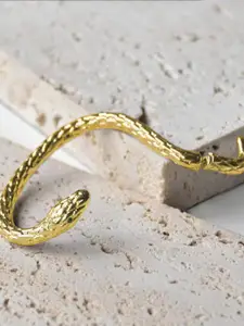 VAGHBHATT Gold-Plated Quirky Ear Cuff Earrings