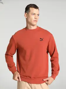 Puma Classics Jacquard Crew-Neck Cotton Sweatshirt