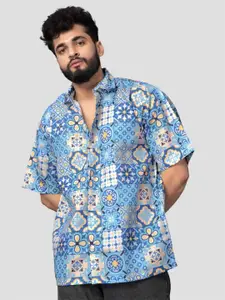 BROWN BROTHERS Relaxed Floral Printed Oversized Casual Shirt