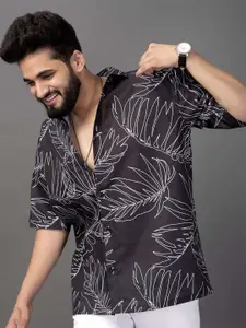 BROWN BROTHERS Relaxed Tropical Printed Casual Shirt