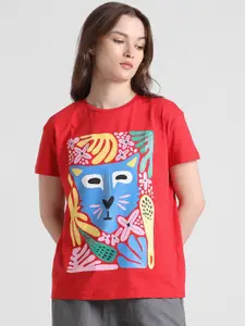 ONLY Onlnekko Algona Graphic Printed Pure Cotton T-shirt