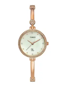 Timex Women Stainless Steel Bracelet Style Straps Analogue Watch TWEL18402
