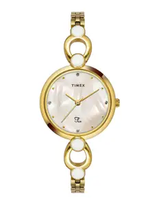 Timex Women Stainless Steel Bracelet Style Straps Analogue Watch TWEL18101