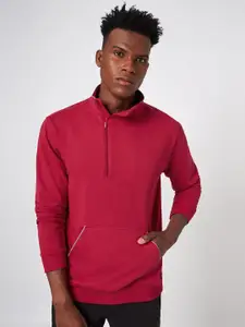 CAVA Mock Collar Cotton Pullover Sweatshirt