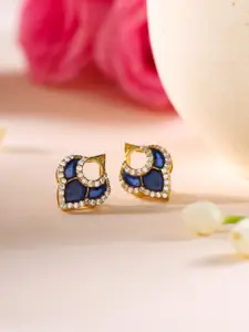 Kicky And Perky Gold-Plated Contemporary Studs Earrings