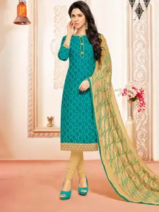 DIVASTRI Embroidered Unstitched Dress Material